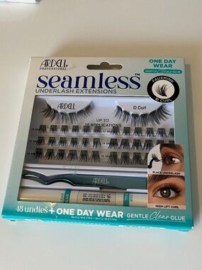 ARDELL - FULL KIT -Seamless under lash extensions kit, faux D-curl, black